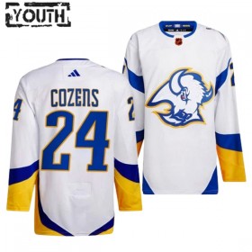 Buffalo Sabres Hockeydrakt Dylan Cozens 24 2022-23 Hvit Reverse Retro 2.0 Adidas Authentic - Barn